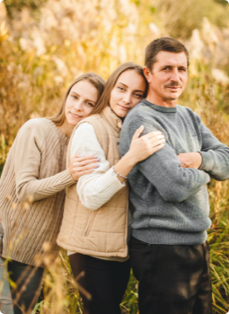 Image d'une famille de 3 personnes